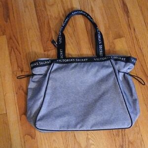 NWT Victoria's Secret Gray and Black All-Purpose Tote Bag